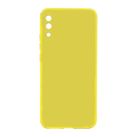 Soft Silicone Case with Camera Shield for Samsung Galaxy A02 Yellow